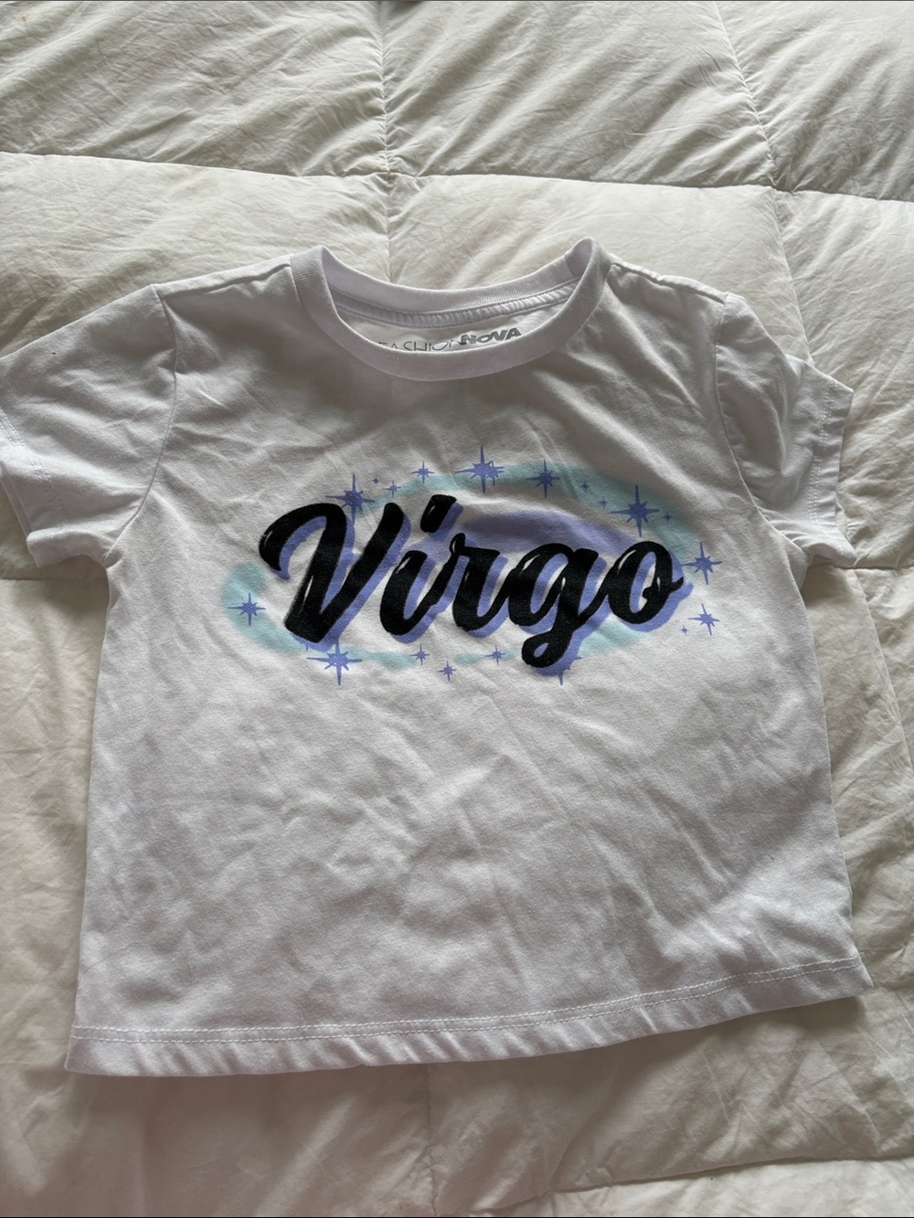 White 'Virgo' Graphic Tee